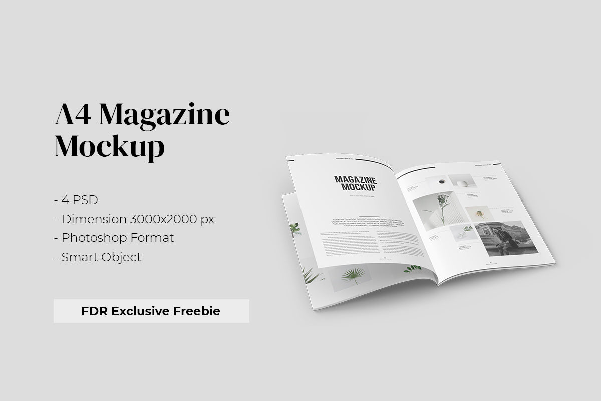 A4 Magazine Mockup