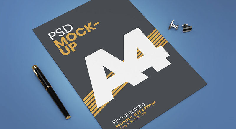 A4 Paper Flyer / Resume Mockup Psd