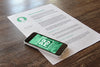 A4 Paper Mockup with Leather Case and Smart Phone