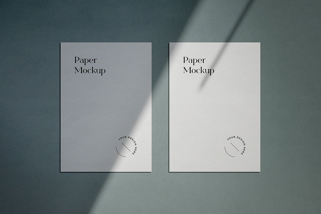 A4 Paper Mockup With Shadow Overlay
