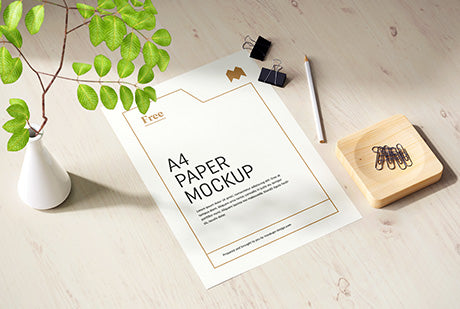 A4 Paper Mockup