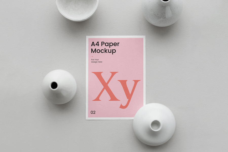 A4 Paper Mockup