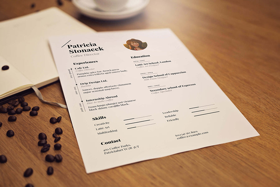 PSD Resume Paper Mockup