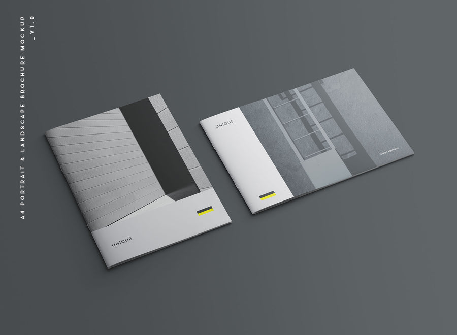 A4 Portrait & Landscape Brochure Mockup