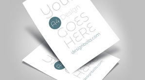 A4 Resume & Flyer Mock-Up Psd Display For Presentation