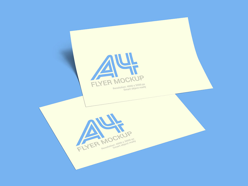 A4 Size Landscape Flyer Mockup Psd