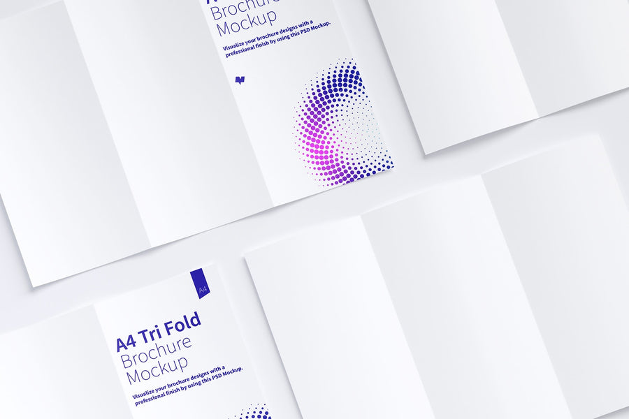 A4 Trifold Brochure Mockup 07