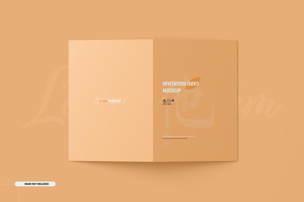 A5 A6 Folded Brochure Card Mockup Psd