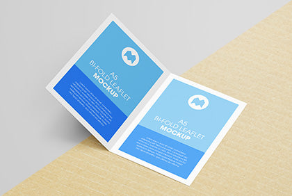 A5 Bi-Fold Leaflet Mockup