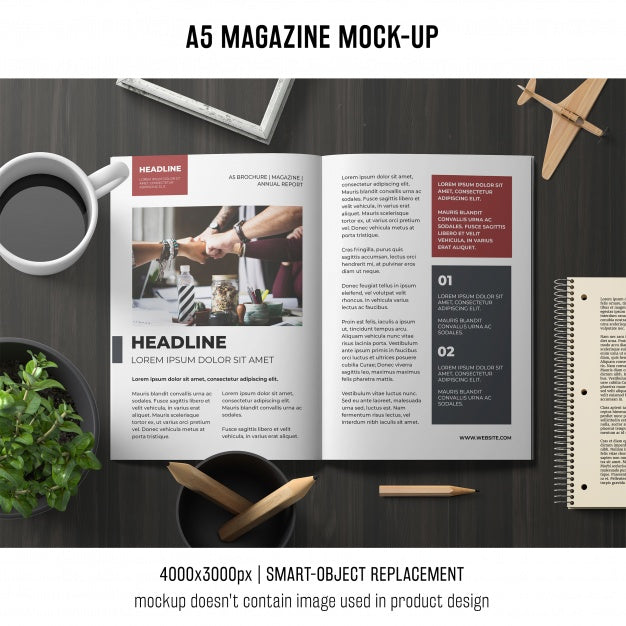A5 Brochure Mockup Psd