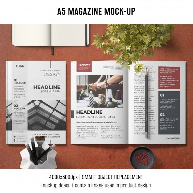 A5 Business Brochure Mockup Psd
