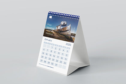 A5 Desk Calendar Mockup