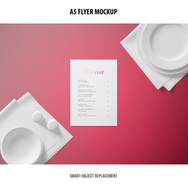 A5 Flyer Mockup Psd