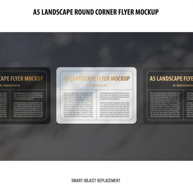 A5 Landscape Flyer Mockup Psd