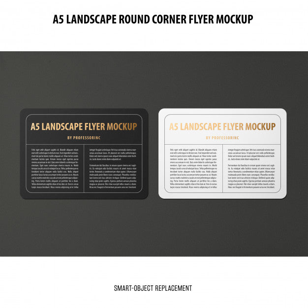 A5 Landscape Flyer Mockup Psd