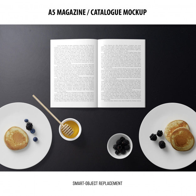 A5 Magazine Catalogue Mockup Psd