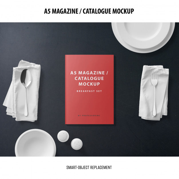 A5 Magazine Catalogue Mockup Psd