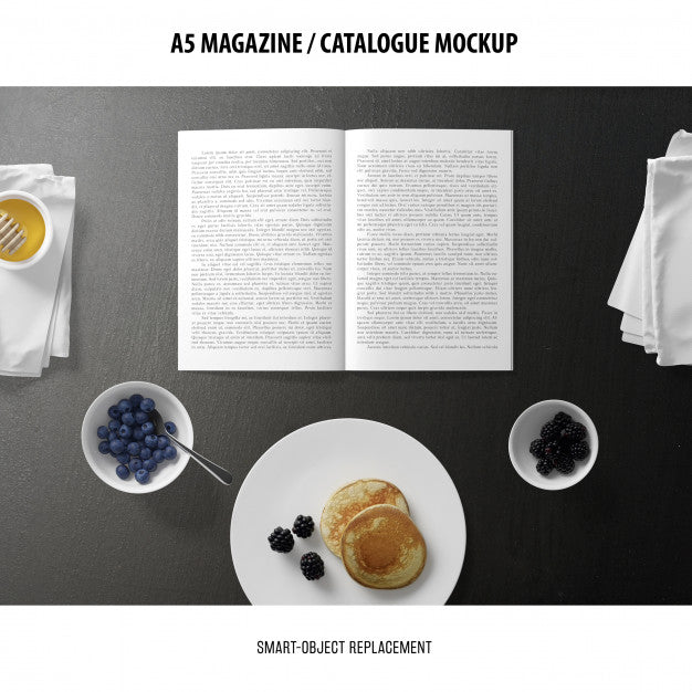 A5 Magazine Catalogue Mockup Psd