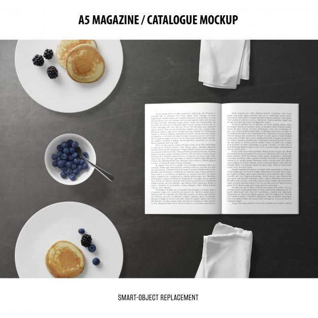 A5 Magazine Catalogue Mockup Psd