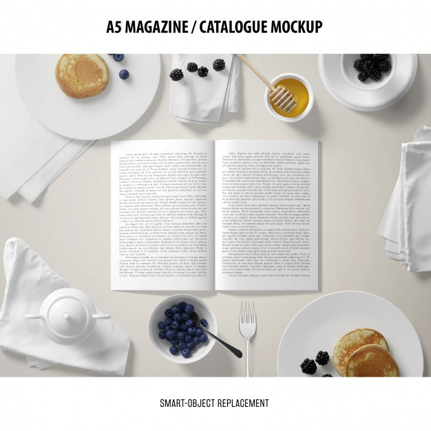 A5 Magazine Catalogue Mockup Psd
