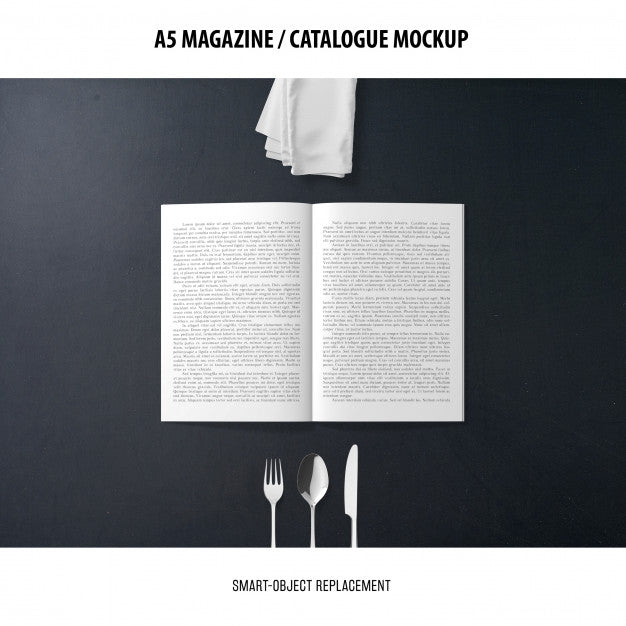 A5 Magazine Catalogue Mockup Psd