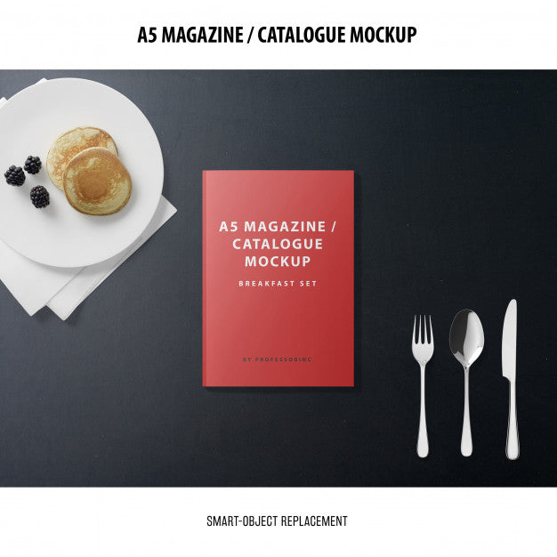 A5 Magazine Catalogue Mockup Psd