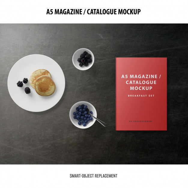 A5 Magazine Catalogue Mockup Psd