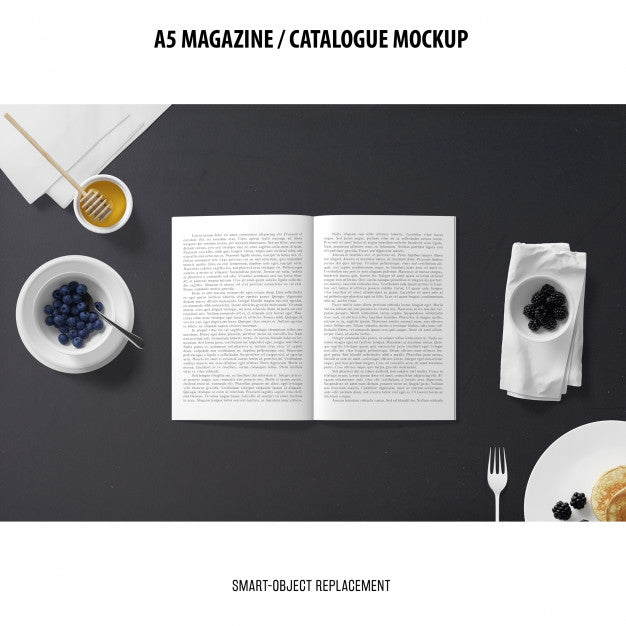 A5 Magazine Catalogue Mockup Psd