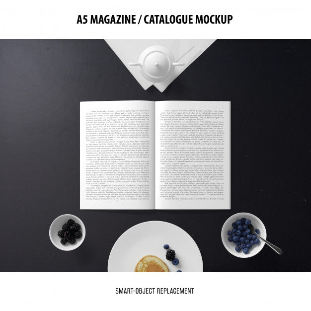 A5 Magazine Catalogue Mockup Psd