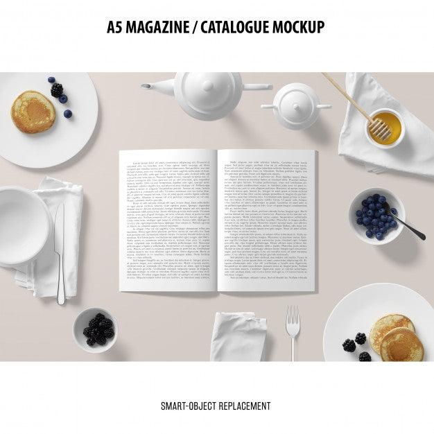 A5 Magazine Catalogue Mockup Psd