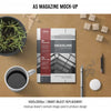 A5 Magazine Mockup With Coffee And Plant Psd
