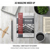 A5 Magazine Mockup With Cup Of Coffee And Plant Psd