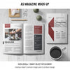 A5 Magazine Mockup With Cup Of Coffee Psd