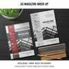 A5 Magazine Mockup With Plant And Pencils Psd