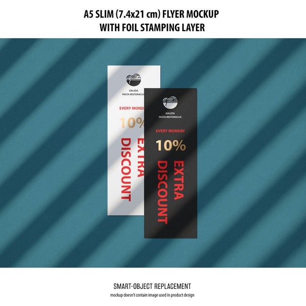 A5 Slim Flyer Mockup Psd