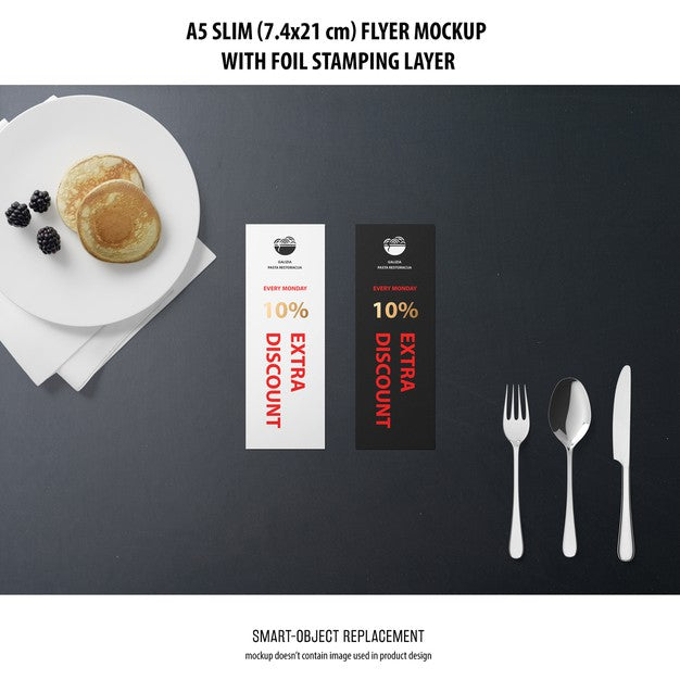 A5 Slim Flyer Mockup Psd