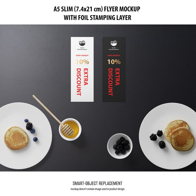 A5 Slim Flyer Mockup Psd