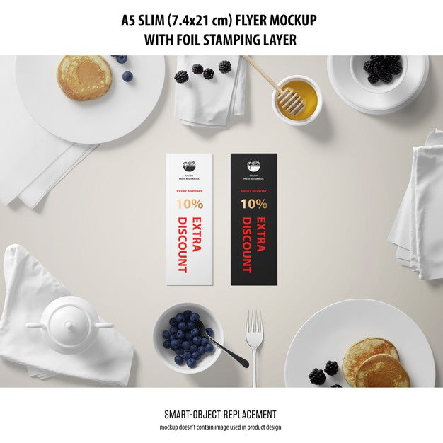 A5 Slim Flyer Mockup Psd