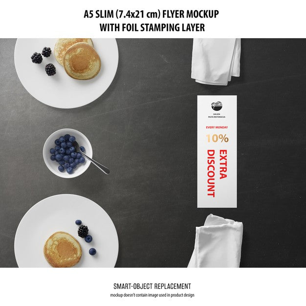 A5 Slim Flyer Mockup Psd