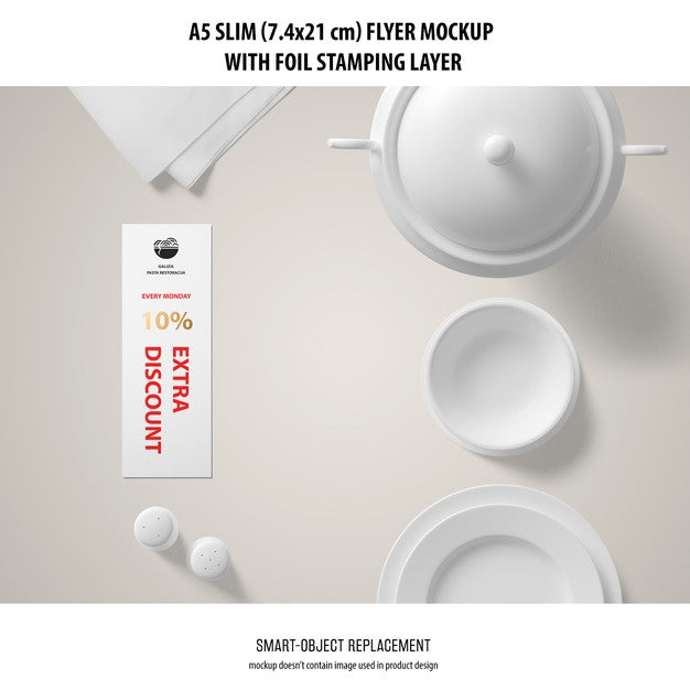 A5 Slim Flyer Mockup Psd