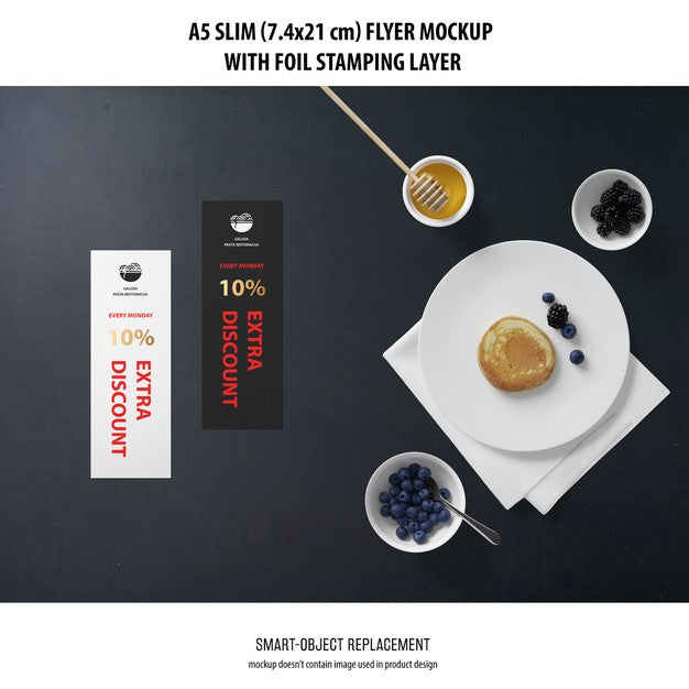 A5 Slim Flyer Mockup Psd