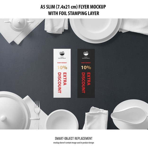 A5 Slim Flyer Mockup Psd