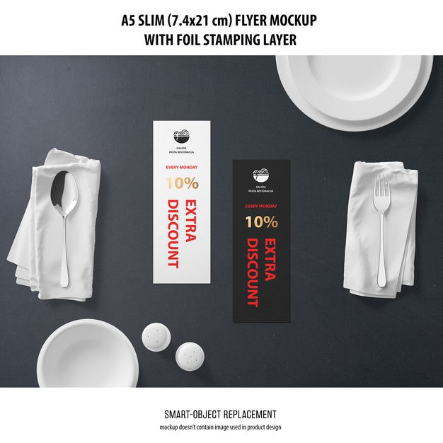 A5 Slim Flyer Mockup Psd