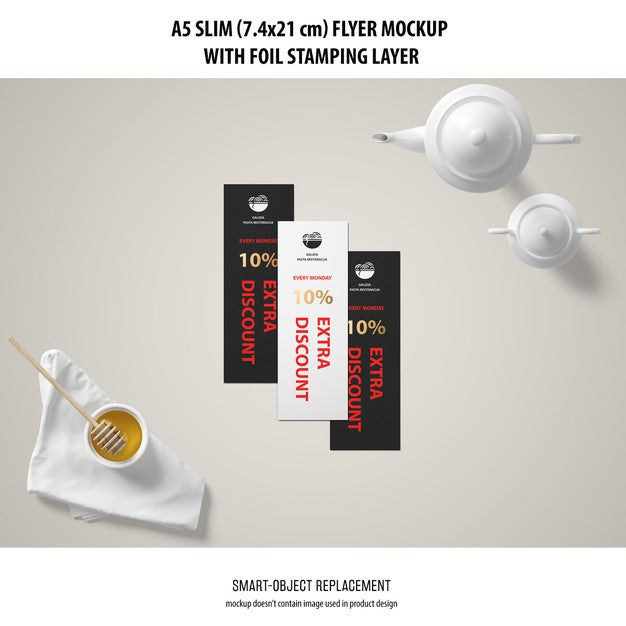 A5 Slim Flyer Mockup Psd