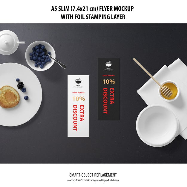 A5 Slim Flyer Mockup Psd