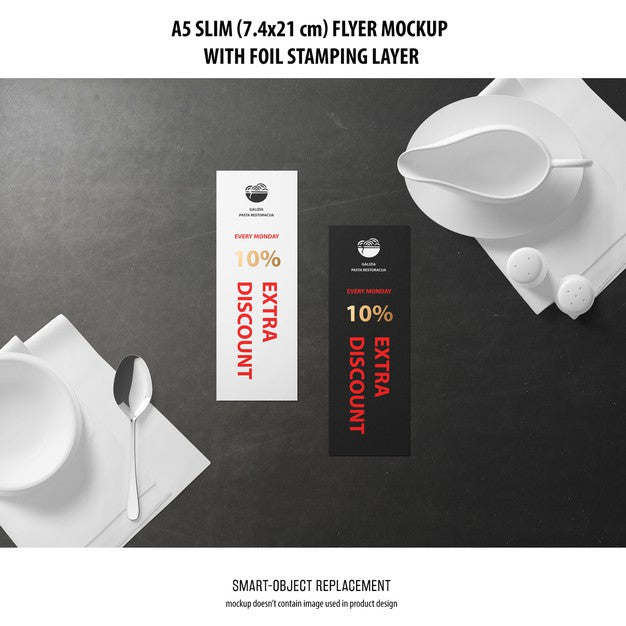 A5 Slim Flyer Mockup Psd