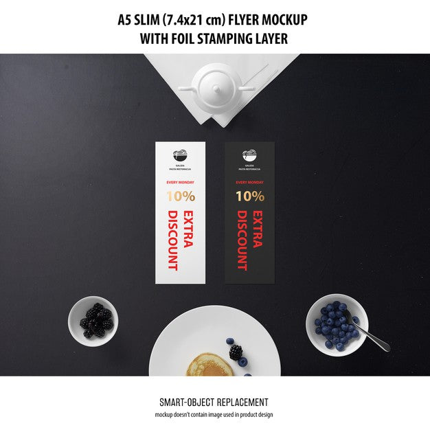 A5 Slim Flyer Mockup Psd