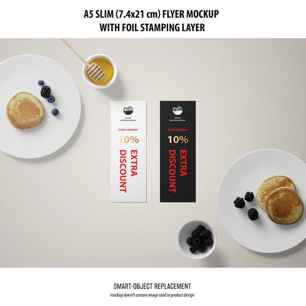 A5 Slim Flyer Mockup Psd