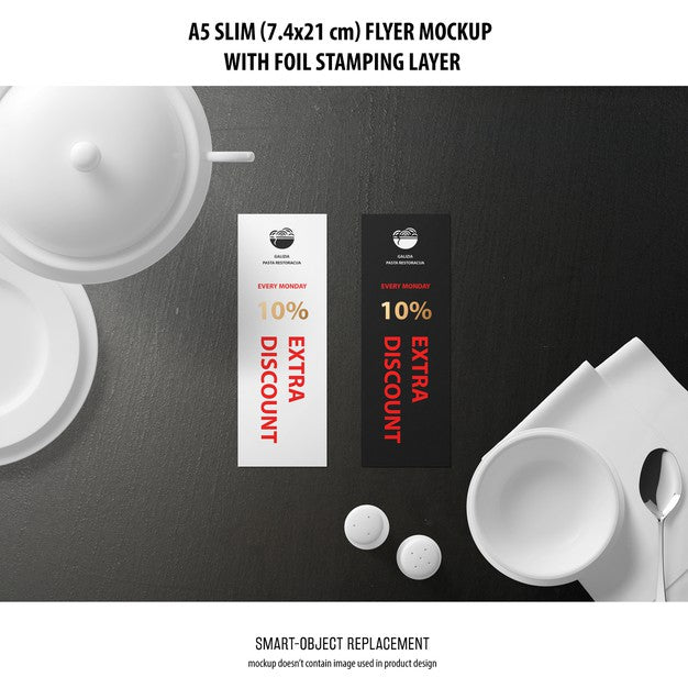 A5 Slim Flyer Mockup Psd