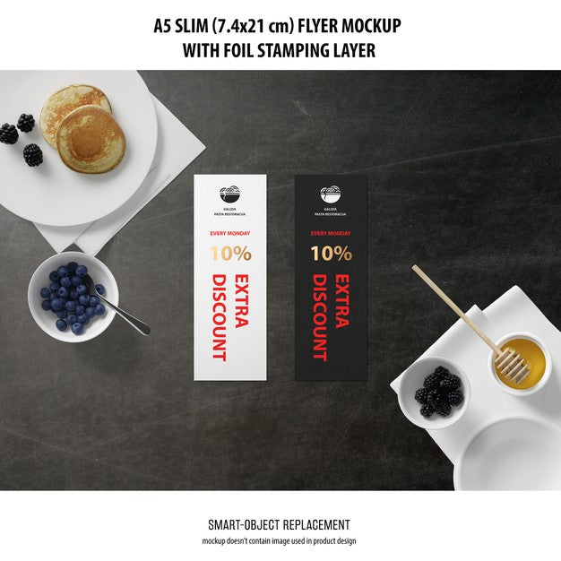 A5 Slim Flyer Mockup Psd
